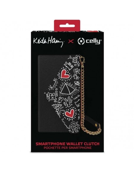 Celly KHPHONEBAG Keith Haring Funda Cartera para Smartphone 6.7"