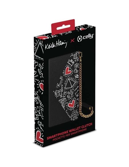 Celly KHPHONEBAG Keith Haring Funda Cartera para Smartphone 6.7"