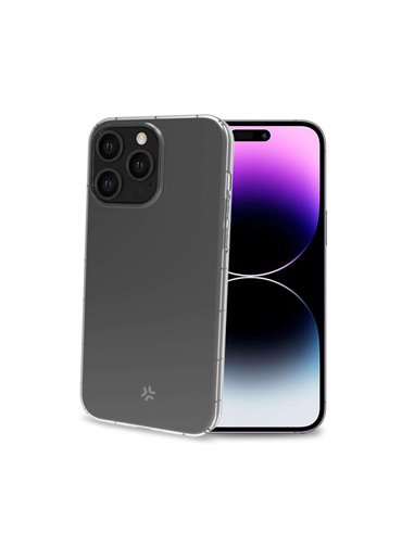 Celly HEXAGEL1056WH Funda Transparente iPhone 15 Pro Max