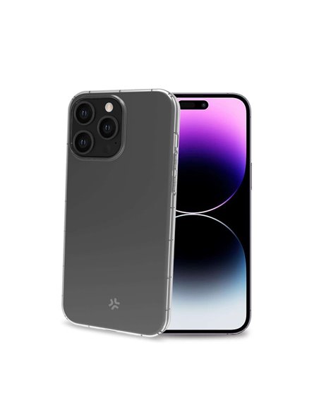 Celly HEXAGEL1056WH Funda Transparente iPhone 15 Pro Max