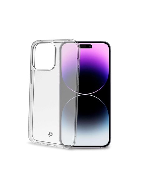 Celly HEXAGEL1056WH Funda Transparente iPhone 15 Pro Max