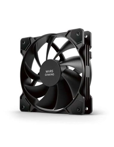 Mars Gaming MF-PWMX2 Kit 2 Ventiladores 120mm Ultra Silenciosos con Sistema Anti-vibraciones Negros