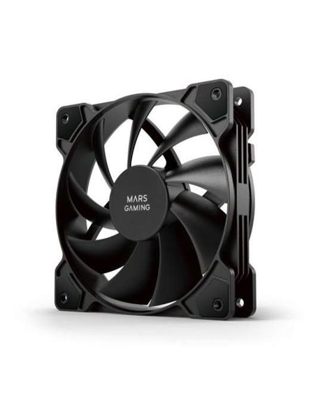 Mars Gaming MF-PWMX2 Kit 2 Ventiladores 120mm Ultra Silenciosos con Sistema Anti-vibraciones Negros