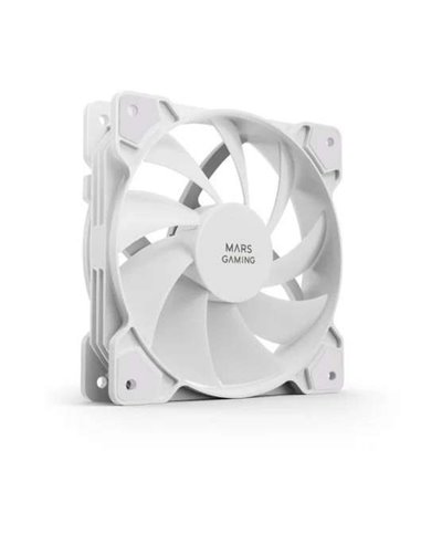 Mars Gaming MF-PWMX2 Kit 2 Ventiladores 120mm Ultra Silenciosos con Sistema Anti-vibraciones Blancos
