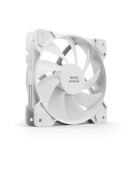 Mars Gaming MF-PWMX2 Kit 2 Ventiladores 120mm Ultra Silenciosos con Sistema Anti-vibraciones Blancos