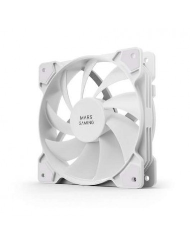 Mars Gaming MF-PWMX2 Kit 2 Ventiladores 120mm Ultra Silenciosos con Sistema Anti-vibraciones Blancos