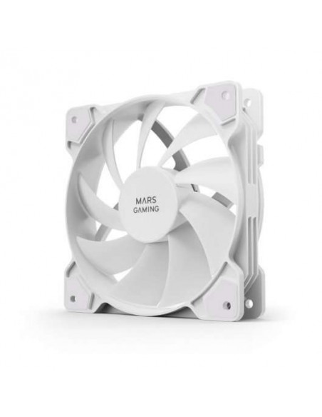 Mars Gaming MF-PWMX2 Kit 2 Ventiladores 120mm Ultra Silenciosos con Sistema Anti-vibraciones Blancos