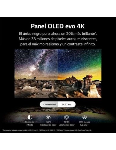 LG OLED55C34LA OLED evo UltraHD 4K HDR10 55" Televisor
