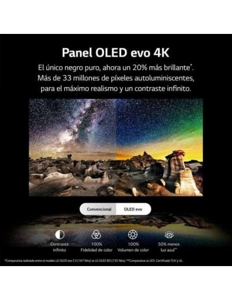 LG OLED55C34LA OLED evo UltraHD 4K HDR10 55" Televisor