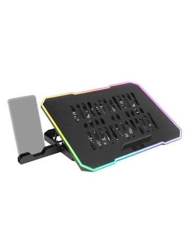 Mars Gaming MNBC7 Base Refrigeradora y Stand RGB Negro para Portátil hasta 16"