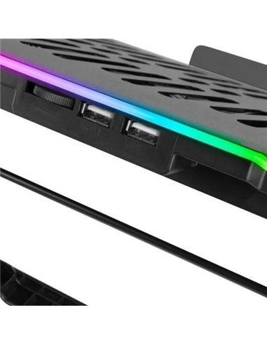 Mars Gaming MNBC7 Base Refrigeradora y Stand RGB Negro para Portátil hasta 16"