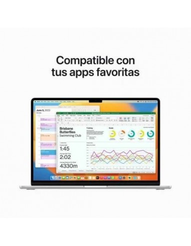 Apple Macbook Air 2023 Apple M2/ 8GB/ 512GB SSD/ GPU Deca Core/ 15.3" Plata