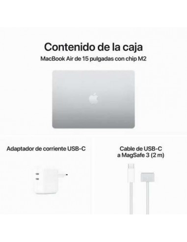 Apple Macbook Air 2023 Apple M2/ 8GB/ 512GB SSD/ GPU Deca Core/ 15.3" Plata