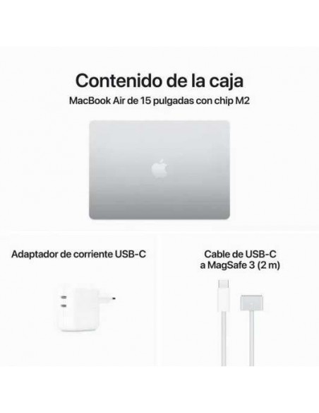 Apple Macbook Air 2023 Apple M2/ 8GB/ 512GB SSD/ GPU Deca Core/ 15.3" Plata
