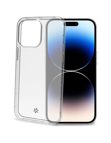 Celly HEXAGEL Funda Transparente iPhone 15 Pro