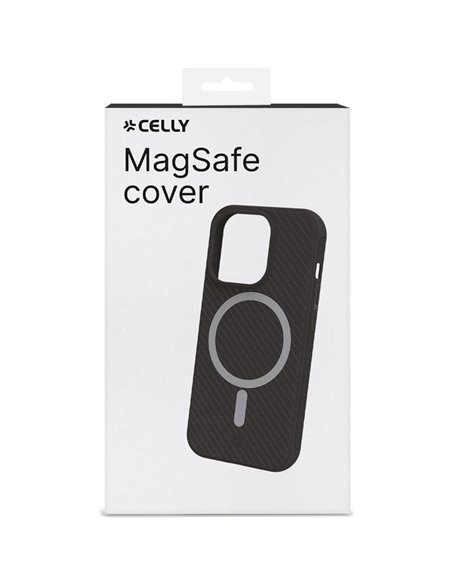 Celly ULTRAMAG Funda compatible con MagSafe iPhone 15 Negra