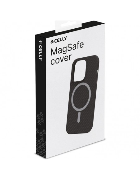 Celly ULTRAMAG Funda compatible con MagSafe iPhone 15 Negra