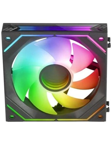 Mars Gaming MF-LINKFINITY PWM ARGB 120mm Ventilador Suplementario Negro