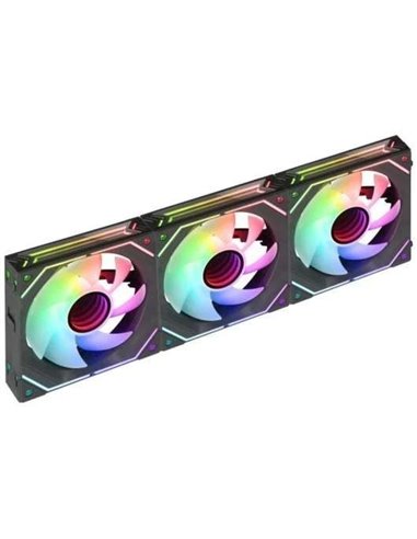 Mars Gaming MF-LINKFINITYKIT PWM ARGB 120mm Kit 3x Ventiladores Suplementarios Negros