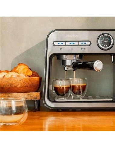 Cecotec Power Espresso 20 Square Pro Cafetera espresso con 20 bares, thermoblock y vaporizador.