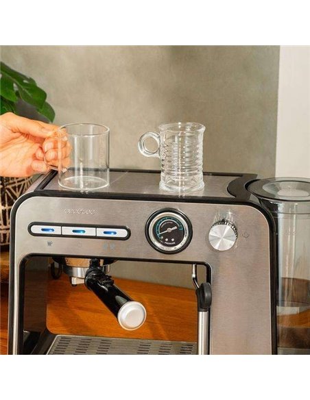 Cecotec Power Espresso 20 Square Pro Cafetera espresso con 20 bares, thermoblock y vaporizador.
