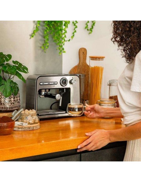 Cecotec Power Espresso 20 Square Pro Cafetera espresso con 20 bares, thermoblock y vaporizador.