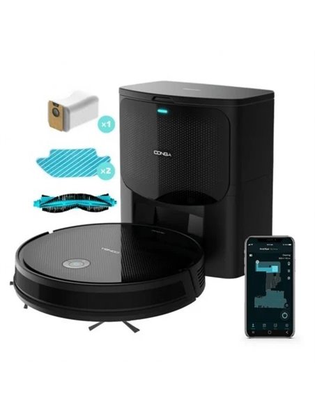 Cecotec Conga 2499 Ultra Home Titanium Robot Aspirador con Base de Autovaciado