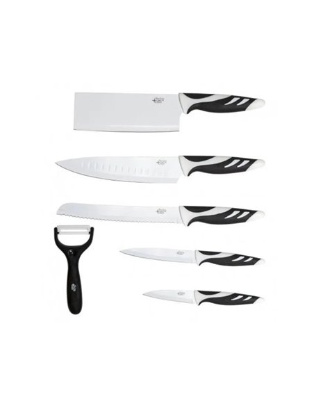 Cecotec Swiss Chef Pack 6 Cuchillos Blancos