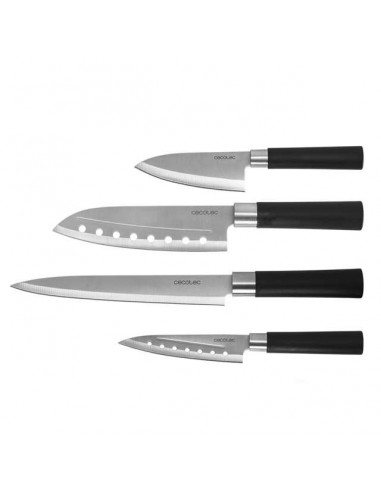 Cecotec Cuchillos Santoku Set de 4 cuchillos profesionales.