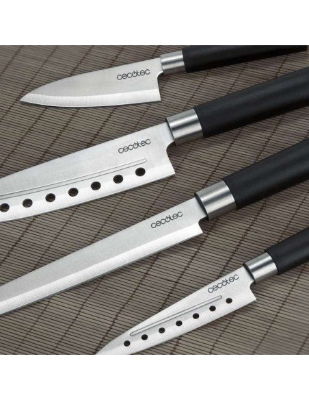 Cecotec Cuchillos Santoku Set de 4 cuchillos profesionales.