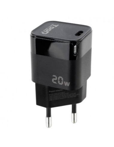 TooQ TQWC-PD20 Cargador de Pared USB-C PD20W Negro
