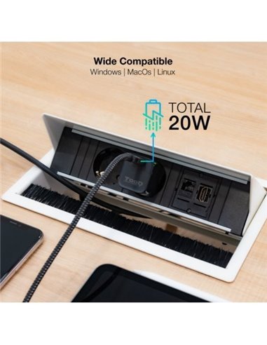 TooQ TQWC-PD20 Cargador de Pared USB-C PD20W Negro