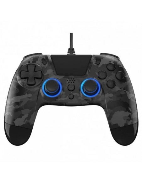 Gioteck VX-4+ Mando con Cable LED Camuflaje Gris para PS4