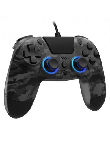 Gioteck VX-4+ Mando con Cable LED Camuflaje Gris para PS4