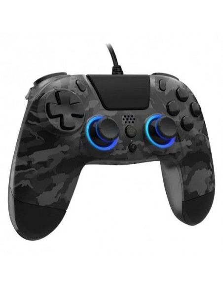 Gioteck VX-4+ Mando con Cable LED Camuflaje Gris para PS4