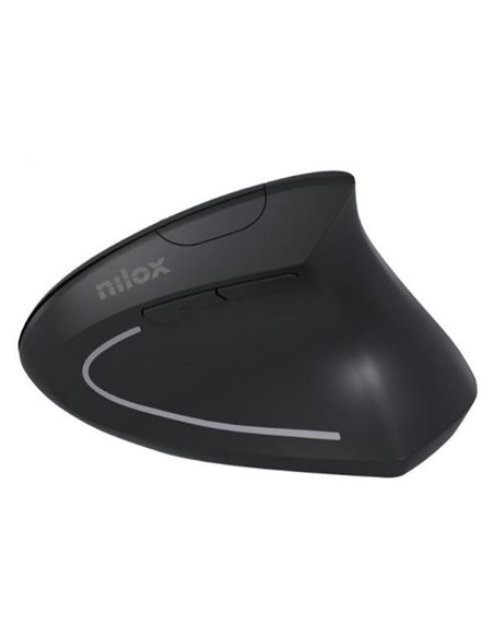 Nilox NXMOWI3014 Ratón Vertical Wireless 1600DPI Negro