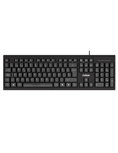 Nilox NXKME0011 Teclado + Ratón USB-A Negro