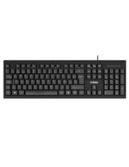 Nilox NXKME0011 Teclado + Ratón USB-A Negro