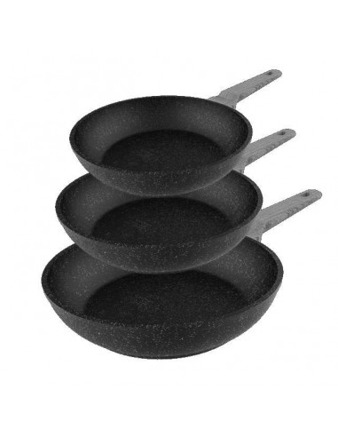 Cecotec Polka Exclusive Bucket Set Wood&rock Set de Sartenes de Aluminio Forjado 20/24/28cm