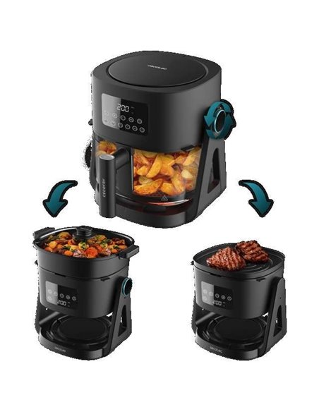 Cecotec Cecofry Flip&Grill 4500 Freidora de Aire Reversible 3 en 1 4.5L 1500W