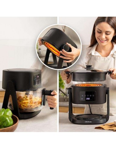 Cecotec Cecofry Flip&Grill 4500 Freidora de Aire Reversible 3 en 1 4.5L 1500W