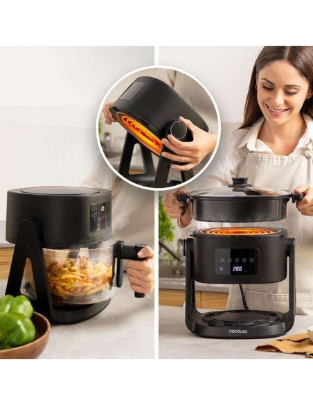 Cecotec Cecofry Flip&Grill 4500 Freidora de Aire Reversible 3 en 1 4.5L 1500W