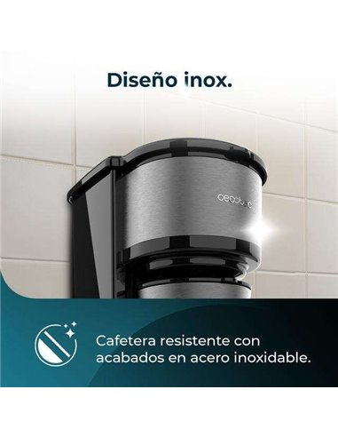 Cecotec Coffee 66 Drop & Go Cafetera de Goteo con Termo Portátil Acero Inoxidable