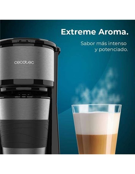 Cecotec Coffee 66 Drop & Go Cafetera de Goteo con Termo Portátil Acero Inoxidable