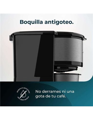 Cecotec Coffee 66 Drop & Go Cafetera de Goteo con Termo Portátil Acero Inoxidable