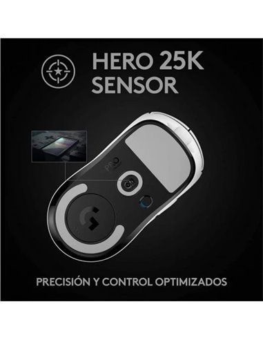 Logitech Pro X Superlight Ratón Gaming 25600DPI Blanco