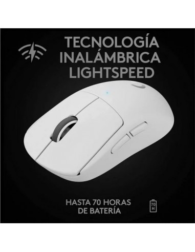 Logitech Pro X Superlight Ratón Gaming 25600DPI Blanco