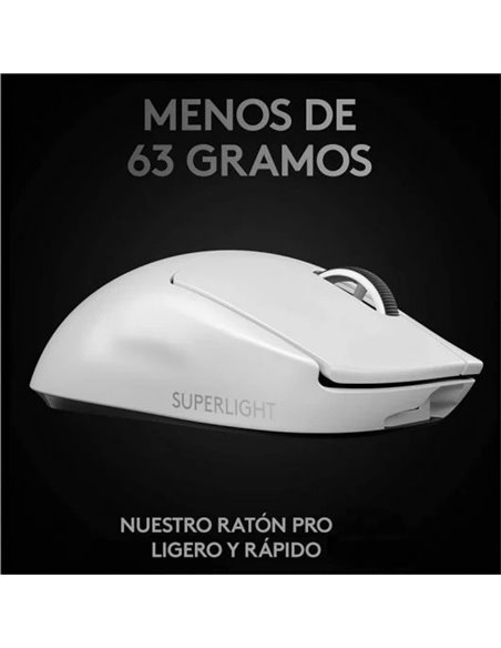 Logitech Pro X Superlight Ratón Gaming 25600DPI Blanco