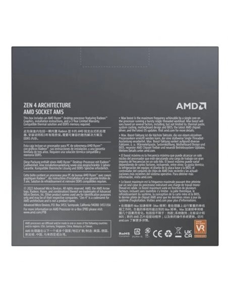 AMD Ryzen 9 7950X 4.5 GHz Box sin Ventilador Procesador