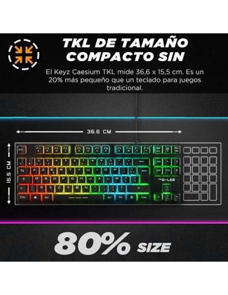 The G-Lab Keyz Caesium TKL Teclado Gaming USB